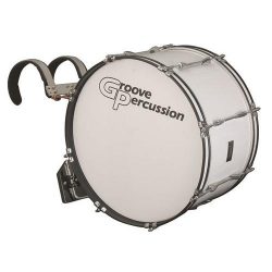 Groove Percussion MBD1222W 12×22 Marching Bass Drum with Vest Carrier