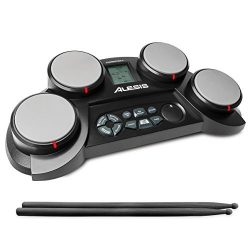 Alesis CompactKit 4 | Portable 4-Pad Tabletop Electronic Drum Kit with Drumsticks & Built-In ...