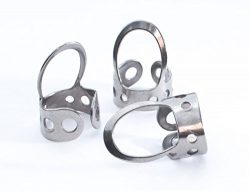 3 x Stainless Steel, Open Design, Metal Finger Picks for Guitar, Banjo, Dobro, etc. Fingerstyle  ...