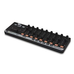 Pyle USB MIDI Controller Board – Mini Portable Workstation Equipment w/ 9 Faders, Knobs, & ...