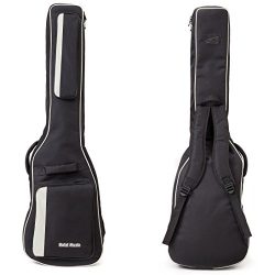 Bass Guitar Gig Bag by Hola! Music, Deluxe Series with 15mm Padding, Black