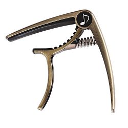 Donner DC-2 One Handed Trigger Guitar Capo for Electric and Acoustic Guitars Cinnamon