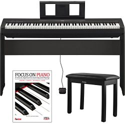 Yamaha P45 88 Weighted Keys Digital Piano with Yamaha L85 Furniture Stand ,Knox Bench and Focus  ...