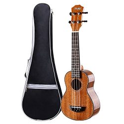 Ukulele, Concert Ukulele 23 inch, Mahogany Polished Ukulele, 4 String with Aquila Strings Hawaii ...