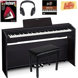 Casio Privia PX-870 Digital Piano – Black Bundle with Furniture Bench, Headphones, Instruc ...