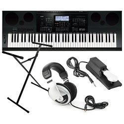 Casio WK7600 Workstation Keyboard w/ Stand, Sustain Pedal, and Headphones