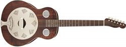 Fender Acoustic Guitars Folk Music Instruments 955006092 Derby Reso-Phonic Guitar, Brown