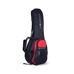 Crossrock CRSG106MABR A & F Style Mandolin Gig Bag with 10mm Padding, Backpack Straps, Black/Red