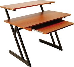 On Stage WS7500 Wood Workstation – Rosewood, Black Steel