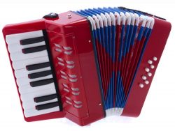 D’Luca G104-RD Kids Piano Accordion 17 Keys 8 Bass, Red