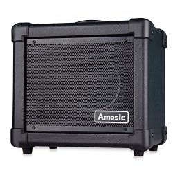 Amosic Guitar Amplifier 10W for Electric Guitar Household Bluetooth Mini Amp Power Supply by Bat ...