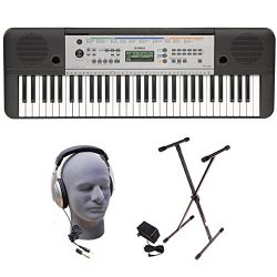 Yamaha YPT255 61-Key Keyboard Pack with Headphones, Power Supply, and Stand