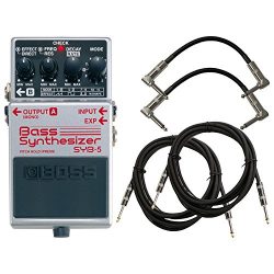 BOSS SYB-5 Bass Synthesizer Pedal Bundle w/4 Free Cables