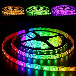 Solarphy 32.8ft (10m) RGB LED Strip Light Bluetooth Smartphone App Controlled 5050 LED Light Str ...