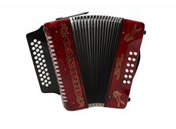 Rizatti Bronco RB31FR Diatonic Accordion – Red – Key F/Bb/Eb