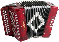 Scarlatti 2 Row B/C Accordion – Red