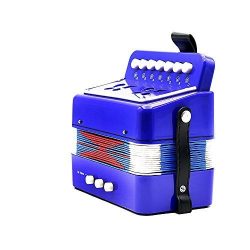 Andoer Kids Children 7-Key 2 Bass Mini Small Accordion Educational Musical Instrument Rhythm Ban ...