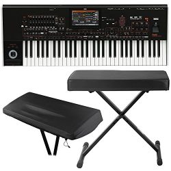 Korg PA4X 61-Key Professional Arranger Keyboard with Knox X-Style Bench & Dust Cover