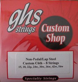 GHS Lap Steel Guitar Strings – C6th-8 Strings – Gauges 15-54W – 1 Set