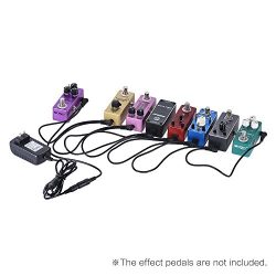 Guitar Effect Pedal 8 way Daisy Chain Power Supply Cable with 2A 9V DC Adapter (8 Way Daisy Chain)