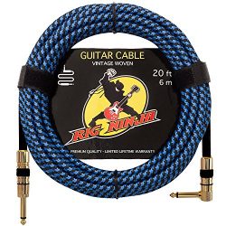 RIG NINJA 1/4 GUITAR CABLE for the Serious Musician, Quality Electric Guitar Cord for a Clean To ...