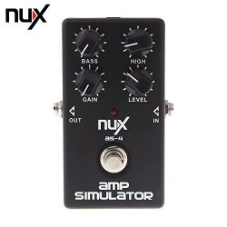 Twinbuys NUX AS-4 Amplifier Simulator Guitar Electric Effect Pedal True Bypass Black