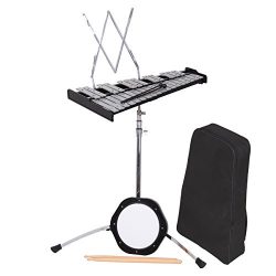 PanelTech Percussion Bell Kit Glockenspiel Bell Set 30 Note Mendini Case Educational Practice Pa ...