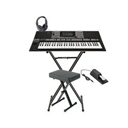 Yamaha PSRA3000 61Key Workstation Arranger Keyboard+Stand+Bench+Pedal+Headphones