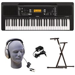 Yamaha PSR-E363 PKY 61-Key Keyboard Pack with Headphones, Power Supply, Secure Bolt-On Stand