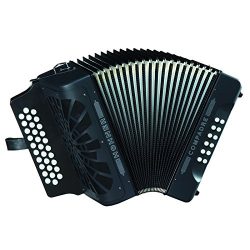 Hohner Button Accordion Compadre FBbEb, With Gig Bag And Straps, Black