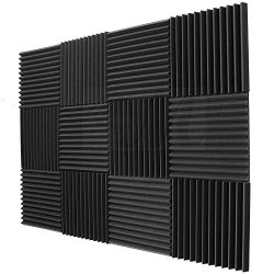 12 Pack- Acoustic Panels Studio Foam Wedges 1″ X 12″ X 12″