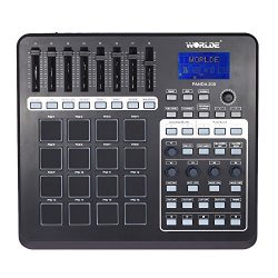 ammoon PANDA200 Portable USB MIDI Pad Controller 16 Drum Pads with USB Cable