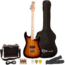 Rise by Sawtooth ST-RISE-ST-3/4-SB-KIT-1 Electric Guitar Pack, Sunburst