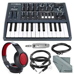 Arturia Microbrute 25-Note Mini Keyboard Analog Synthesizer and Accessory Bundle w/ Stereo Headp ...