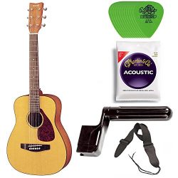 Yamaha JR1 3/4 Size Steel String Acoustic Guitar Bundle with Gig Bag, Strap, Strings, Winder and ...