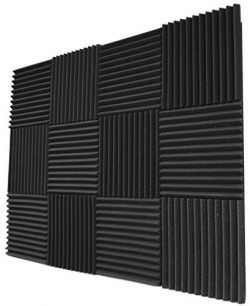 12 Pack- Acoustic Panels Studio Foam Wedges 1″ X 12″ X 12″