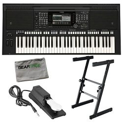 Yamaha PSR-S775 61-Note Workstation Keyboard w/Sustain Pedal, Stand, and Cloth