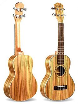 Ukulele,Rabing 23 inches Acoustic Ukulele in Zebrawood for kids Students and Beginners