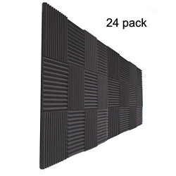 24 Pack- Acoustic Panels Studio Foam Wedges 1″ X 12″ X 12″