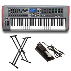 Novation AMS-IMPULSE-49 Impulse 49 with On Stage Sustain Pedal and Knox Adjustable Keyboard Stand