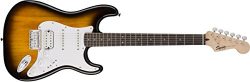 Squier by Fender Bullet Stratocaster Beginner Hard Tail Electric Guitar – HSS – Brow ...