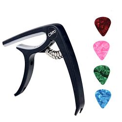 Strong Wind Guitar Capo Ukulele Capos for Acoustic and Electric Guitar Accessories With 4 Pcs Gu ...