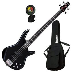 Ibanez GSR200BK 4 String Electric Bass Guitar (Black) w/ Gig Bag and Tuner