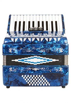 Rossetti Piano Accordion 48 Bass 16 Keys 3 Switches Blue