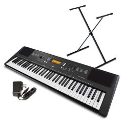 Yamaha PSR-EW300 SA 76-Key Portable Keyboard Bundle with Stand and Power Supply (Renewed)