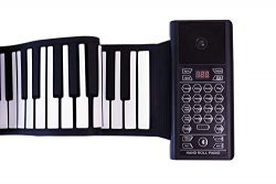 iLearnMusic Roll Up Piano Premium Grade Silicone |THICKENED KEYS | Upgraded Built-in Amplifying  ...