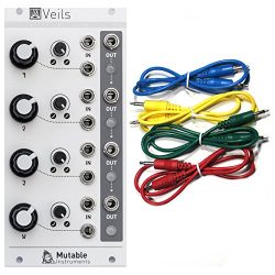 Mutable Instruments Veils Eurorack Module- Quad VCA w/ 4 Cables