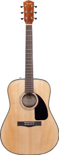 Fender DG-8S Solid Spruce Top Dreadnought Acoustic Guitar Pack with Gig Bag, Tuner, Strings, Pic ...