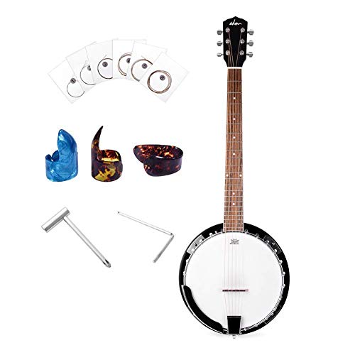 ADM 6-String Banjo 24 Bracket with Closed Solid Wood Back 