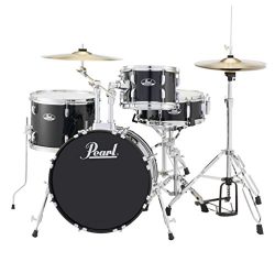 Pearl RS584CC31 Roadshow 4-Piece Drum Set, Jet Black